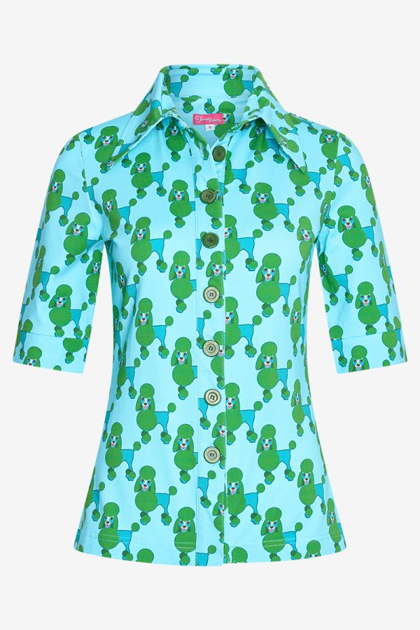 Button Shirt Poodlelicious green PREORDER