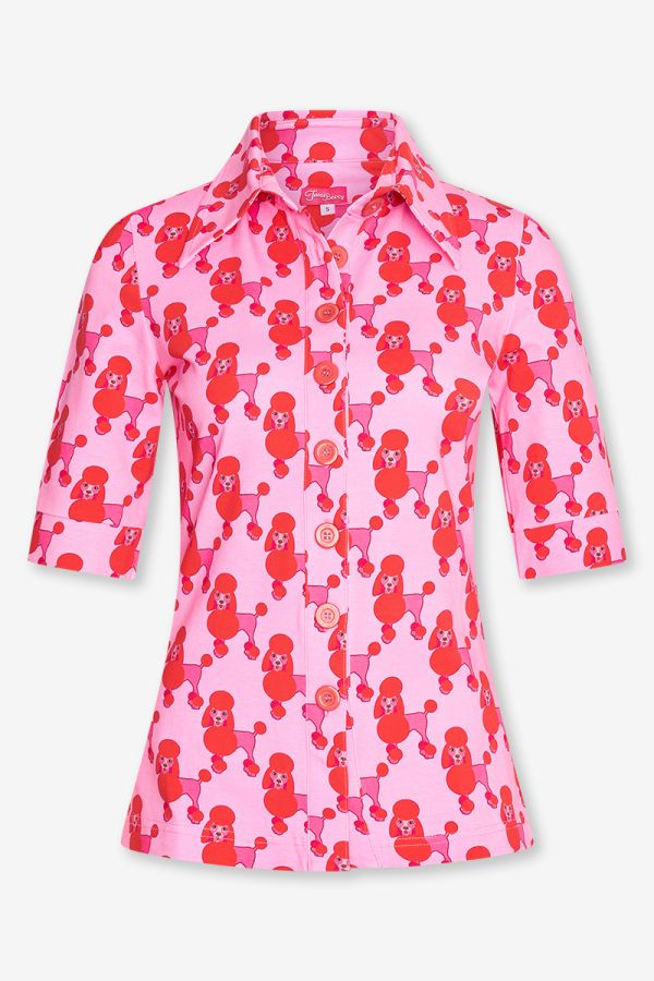 Button Shirt Poodlelicious pink PREORDER