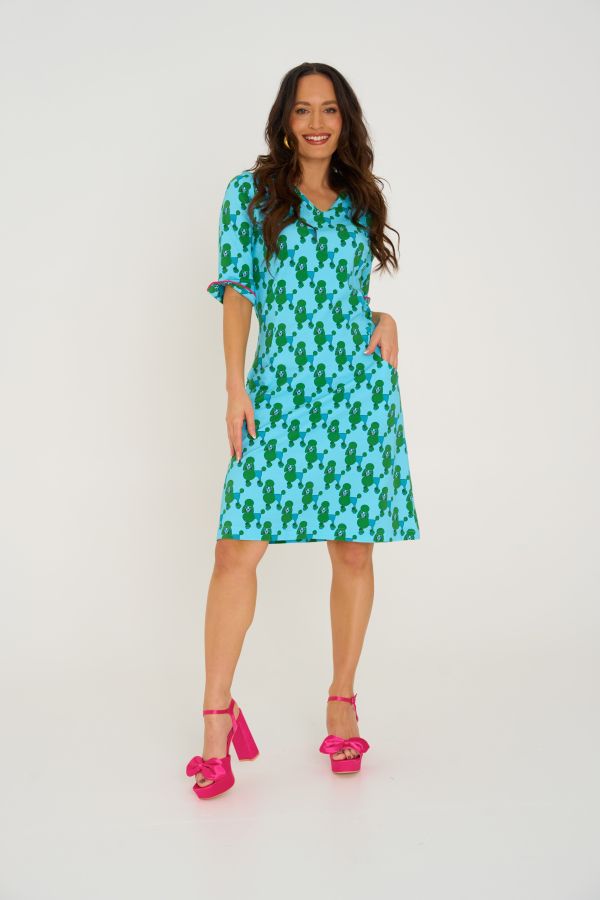 Dress Titia Poodlelicious green PREORDER